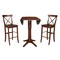 International Concepts Round 42 in Rd Pedestal Bar Ht Table, 2 Bar Ht Stools, Espresso, 42 in W, 42 in L, 41.5 in H, Wood K581-42DPT-27-6133-2 - alternate 5